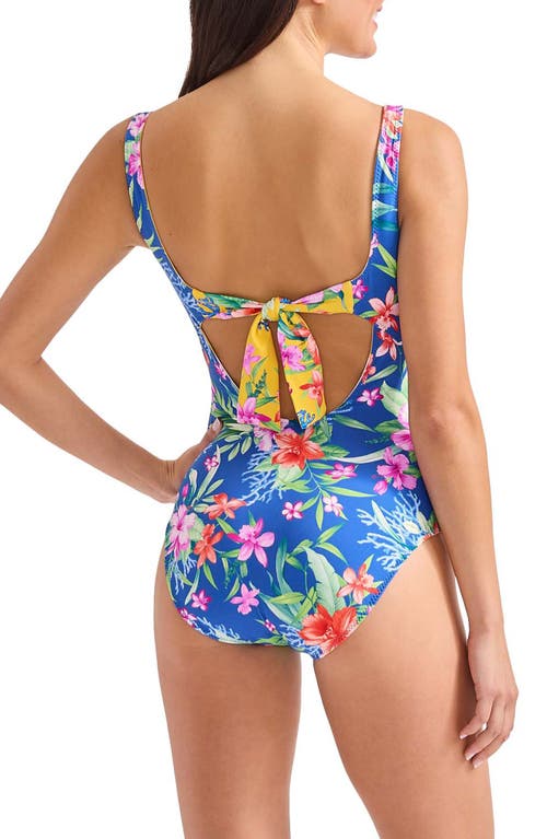 Shop Tommy Bahama Isola Vita Reversible One-piece Swimsuit In Daffodil Daze Rev