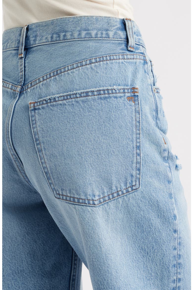 The Essex Raw Hem Long Baggy Denim Shorts, Alternate, color, LONDE WASH