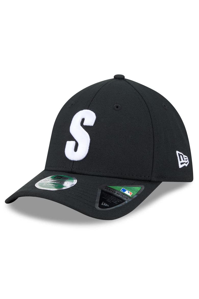 Men's New Era Black Seattle Mariners Authentic Collection Player Replica 39THIRTY M-Crown Flex Hat, Main, color, Black