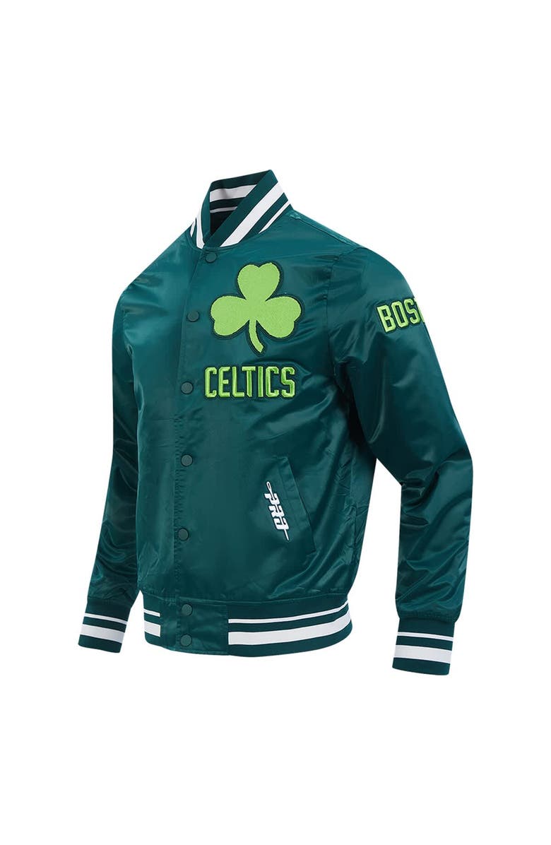 PRO STANDARD Men's Pro Standard Kelly Green Boston Celtics 2024/25 City Edition Chenille Satin Full-Snap Jacket, Alternate, color, Kelly Green