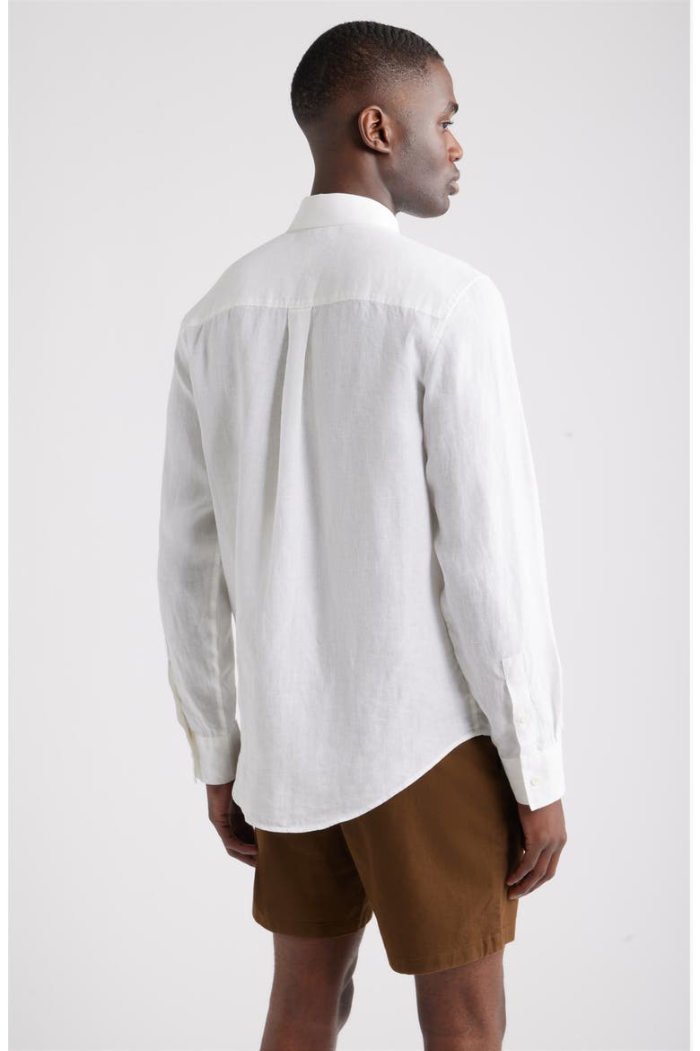 Linen Button-Up Shirt, Alternate, color, WHITE