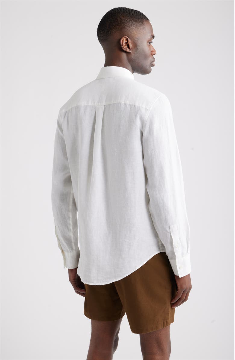 Nordstrom Linen Button-Up Shirt, Alternate, color, White