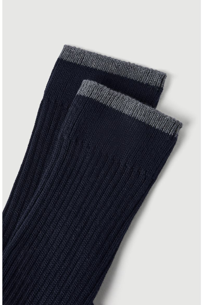 Cotton socks, Alternate, color, Navy Blue