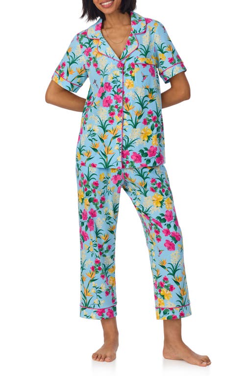 BEDHEAD PAJAMAS BEDHEAD PAJAMAS PRINT CROP STRETCH JERSEY PAJAMAS