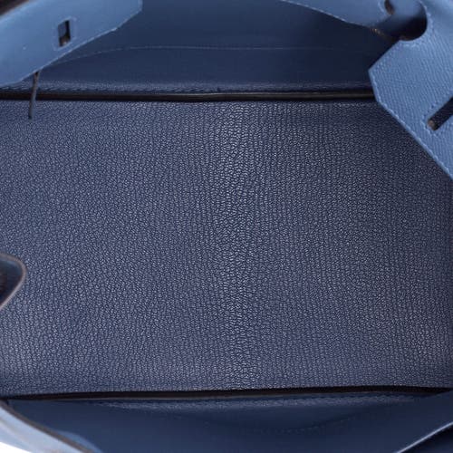 Pre-owned Hermes Hermes Birkin Handbag Blue Epsom With Gold Hardware 30 In Blue