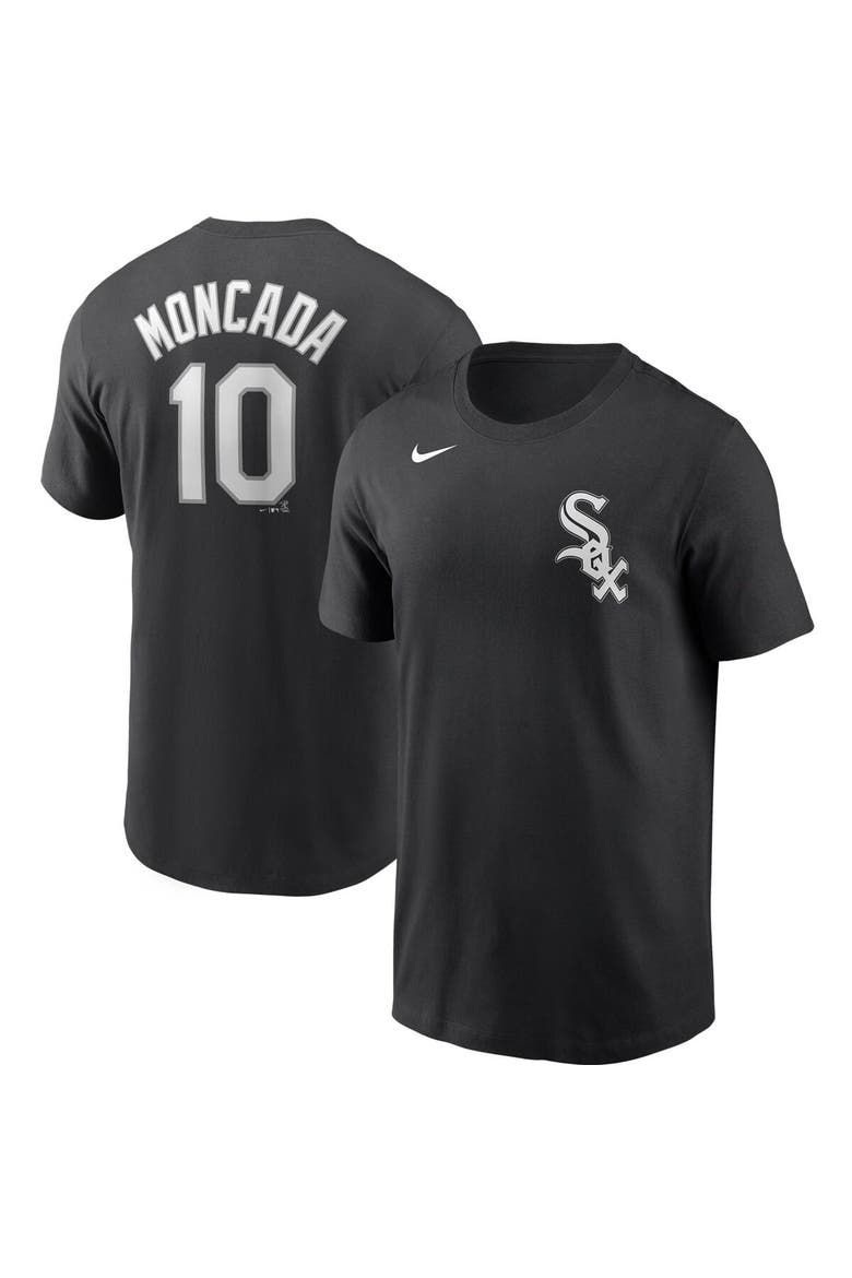 Men's Nike Yoan Moncada Black Chicago White Sox Name & Number T-Shirt, Main, color, Black