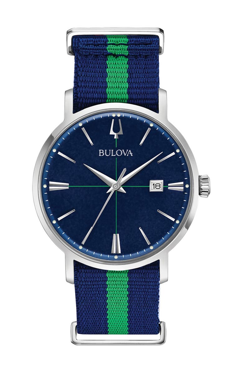BULOVA Men's Aerojet Analog Quartz Watch, 39mm, Main, color, 