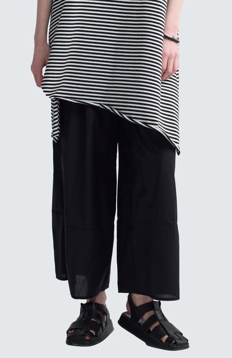 Elinea Printed Poplin Wide-Leg Pants