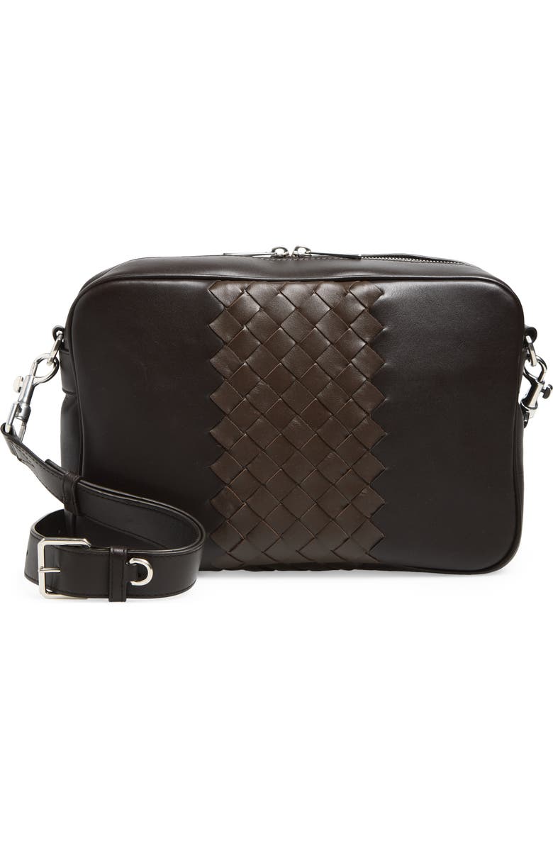 Bottega Veneta Smooth & Intrecciato Leather Camera Crossbody Bag, Main, color,