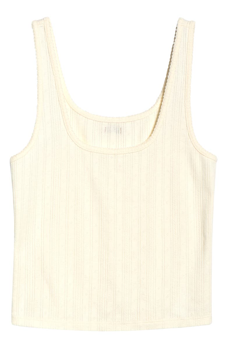 Lunya Pointelle Scoop Neck Sleep Tank, Alternate, color,