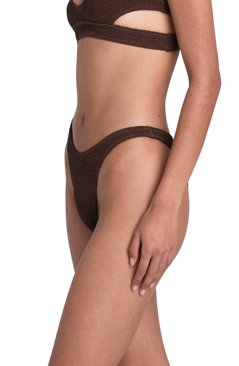 bond-eye BOUND by Bond-Eye The Scene High Leg Ribbed Bikini Bottoms, Alternate, color,