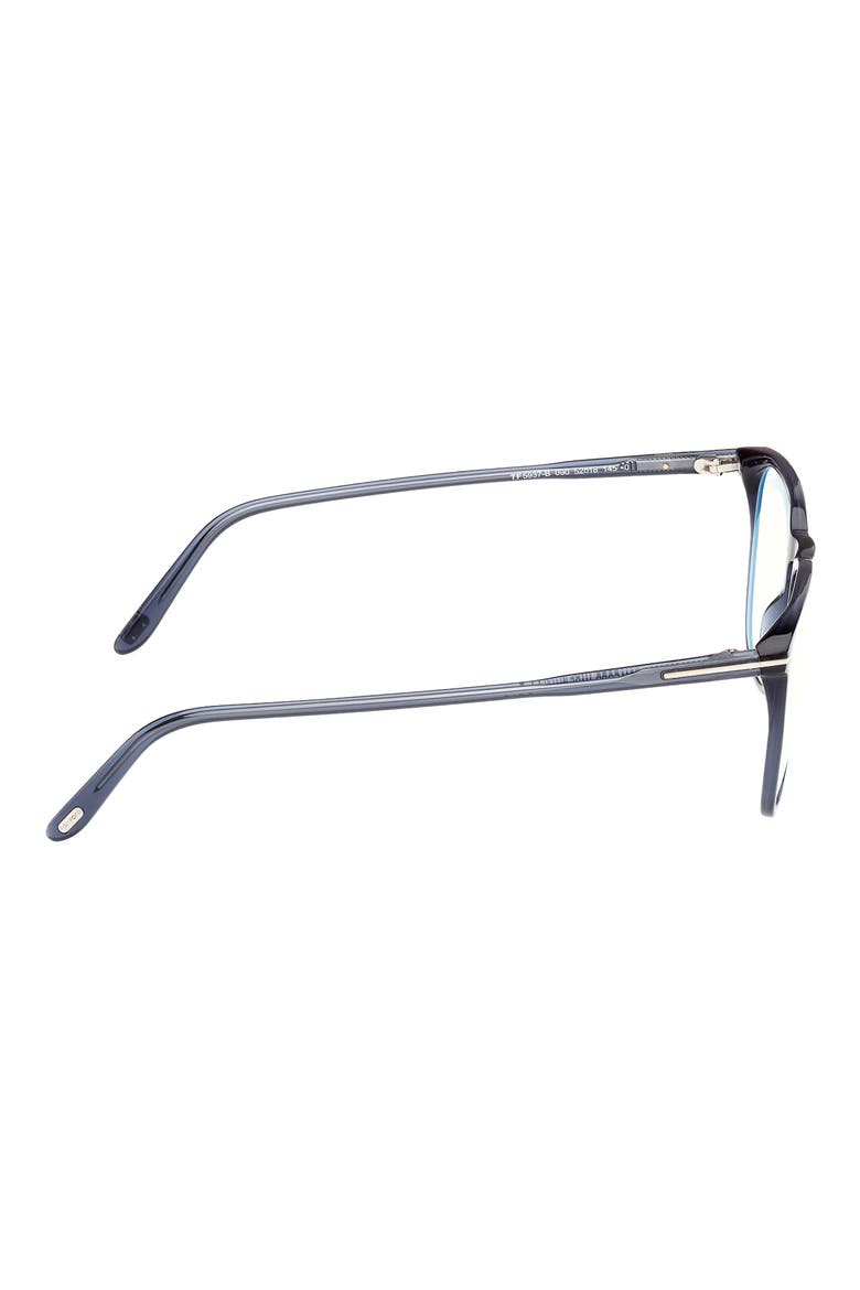 52mm Round Blue Light Blocking Optical Glasses, Alternate, color, NAVY BLUE / T LOGO
