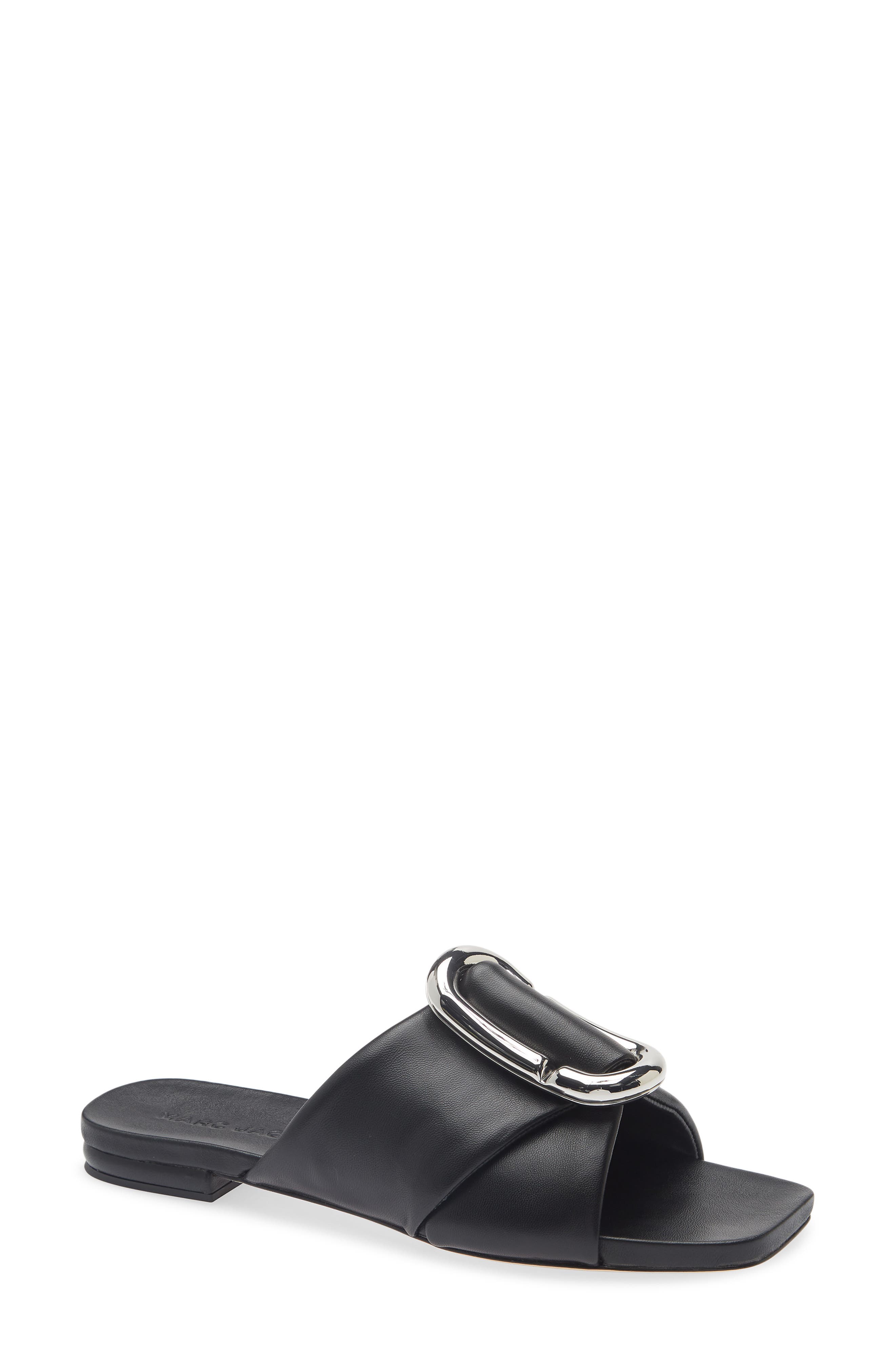 Marc Jacobs The Pop J Marc Slide Sandal, Main, color, Black