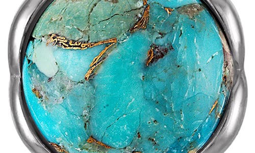 Fzn Composite Turquoise Stud Earrings In White