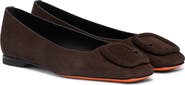 Santoni Women's suede ballet flat