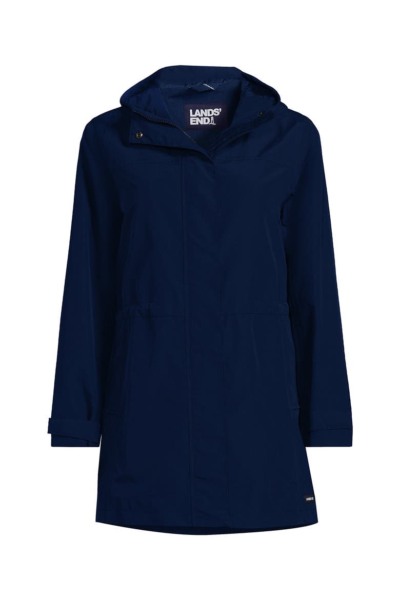 Squall Hooded Waterproof Raincoat, Alternate, color, Deep Sea Navy