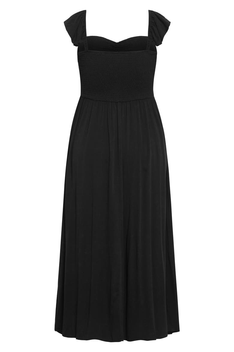 Tiarne Smocked Maxi Dress, Alternate, color, BLACK