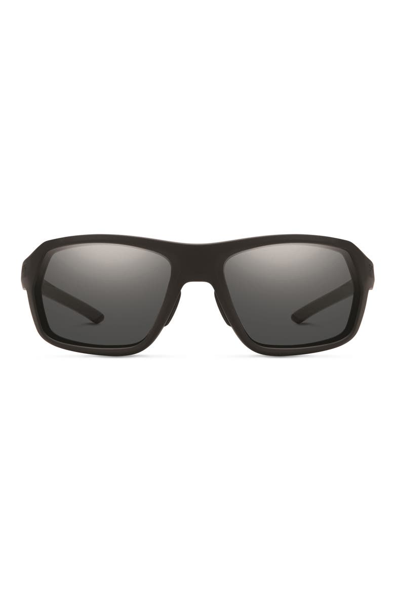 Rebound Elite 62mm Sunglasses, Main, color, MATTE BLACK / POLARIZED GRAY