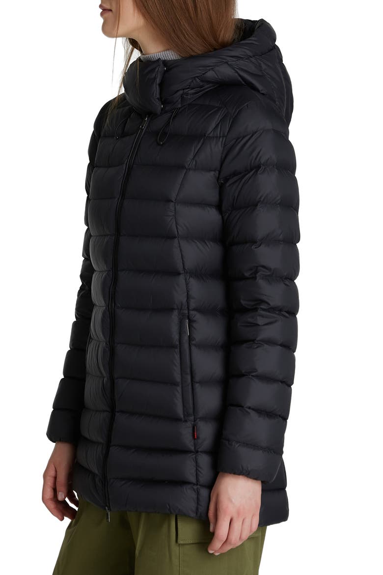 Hooded Puffer Coat, Alternate, color, BLACK