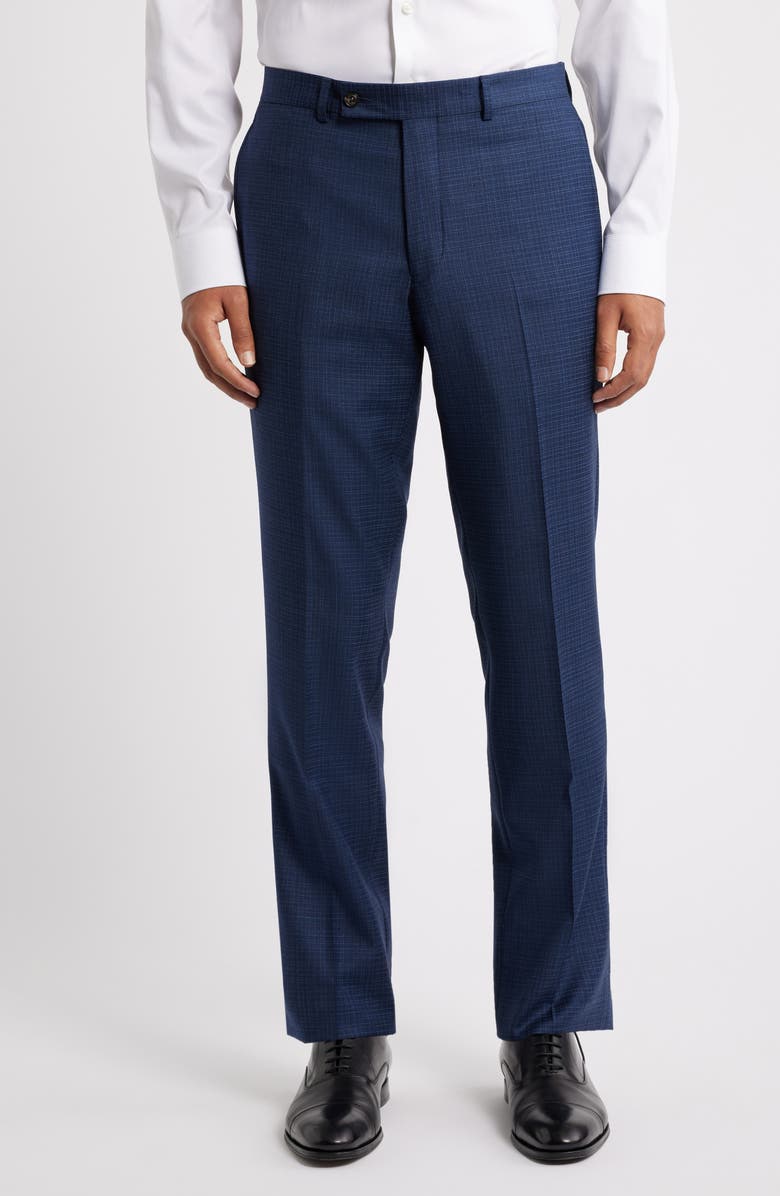 Jack Victor Esprit Contemporary Fit Navy Screen Weave Super 130s Wool Suit, Alternate, color, Navy