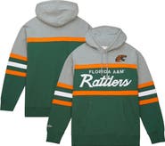 Mitchell & Ness Men's Mitchell & Ness Green Florida A&M Rattlers Head Coach Pullover Hoodie