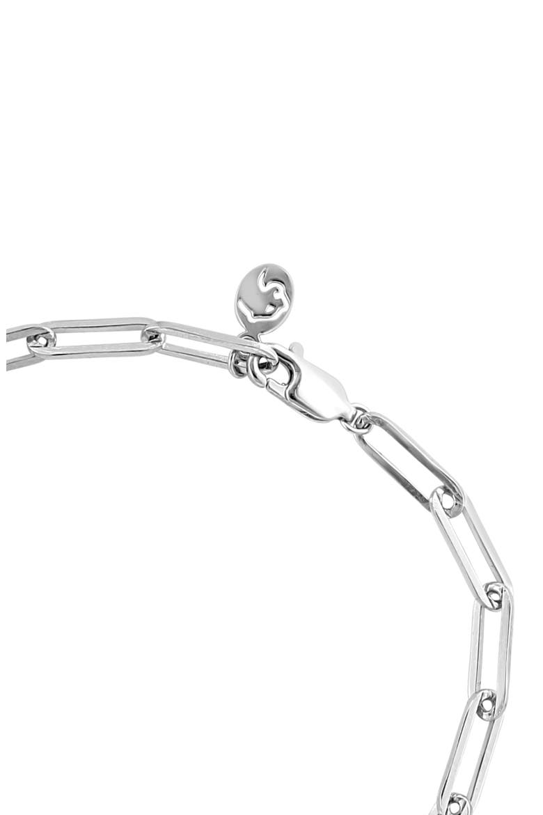 Diamond Evil Eye Chain Bracelet, Alternate, color, SILVER