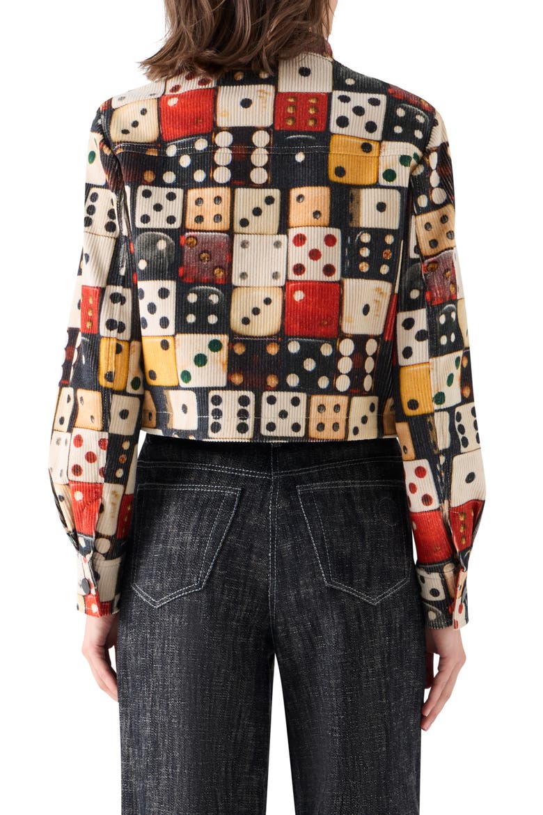 Dice Print Stretch Corduroy Jacket, Alternate, color, MULTICOLOR
