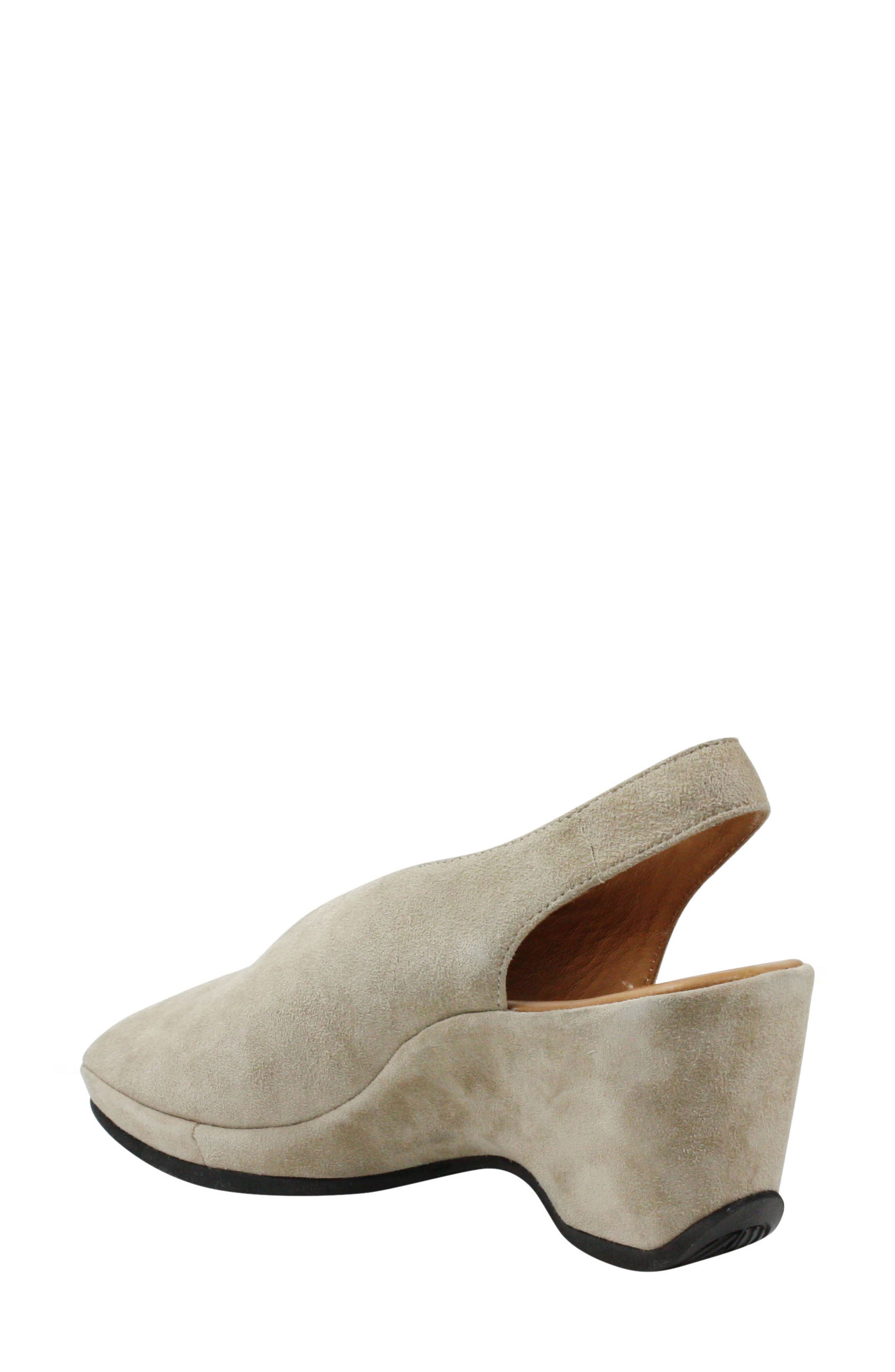 L'Amour des Pieds Odetta Slingback Wedge, Alternate, color, Taupe Suede