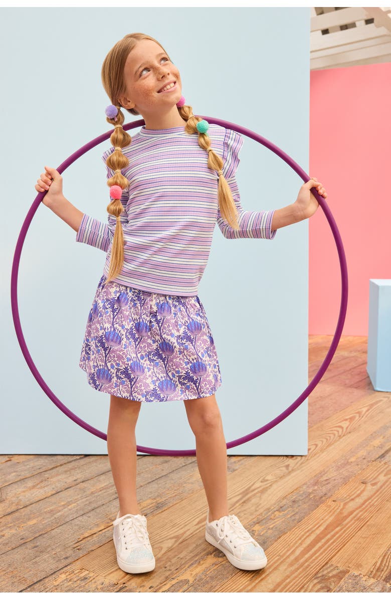 BISBY Kids' Shirred Circle Skirt, Alternate, color, Concord Floral