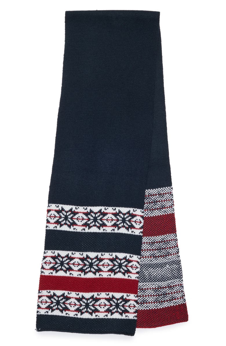 Tommy Hilfiger Snowflake Fair Isle Scarf, Alternate, color, Desert Sky Multi