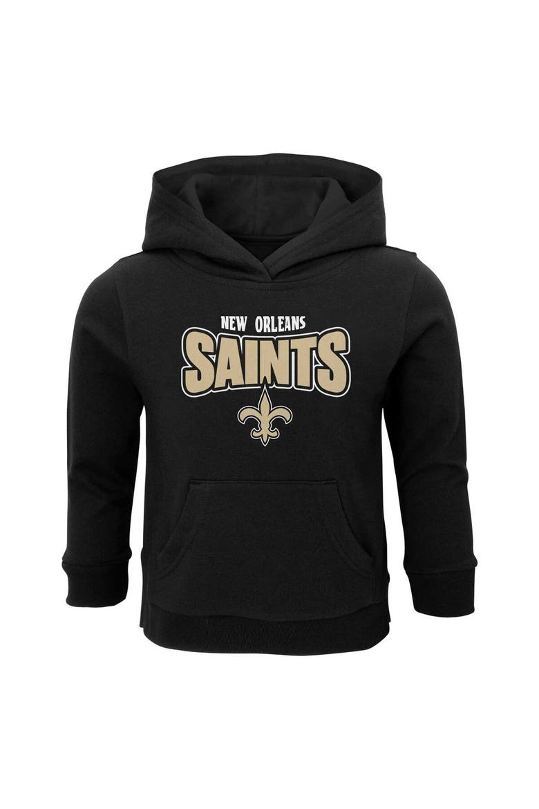Toddler Black New Orleans Saints Draft Pick Pullover Hoodie, Main, color, Black