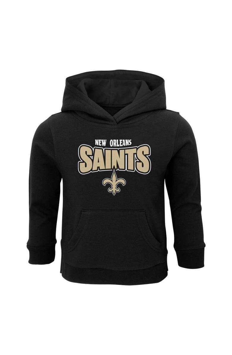 Outerstuff Toddler Black New Orleans Saints Draft Pick Pullover Hoodie, Main, color,