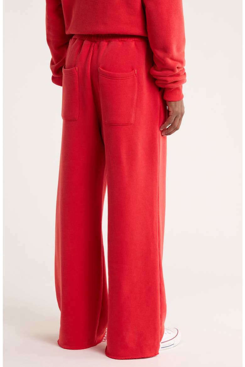 Chainstitch Cotton Sweatpants (Nordstrom Exclusive), Alternate, color, RED