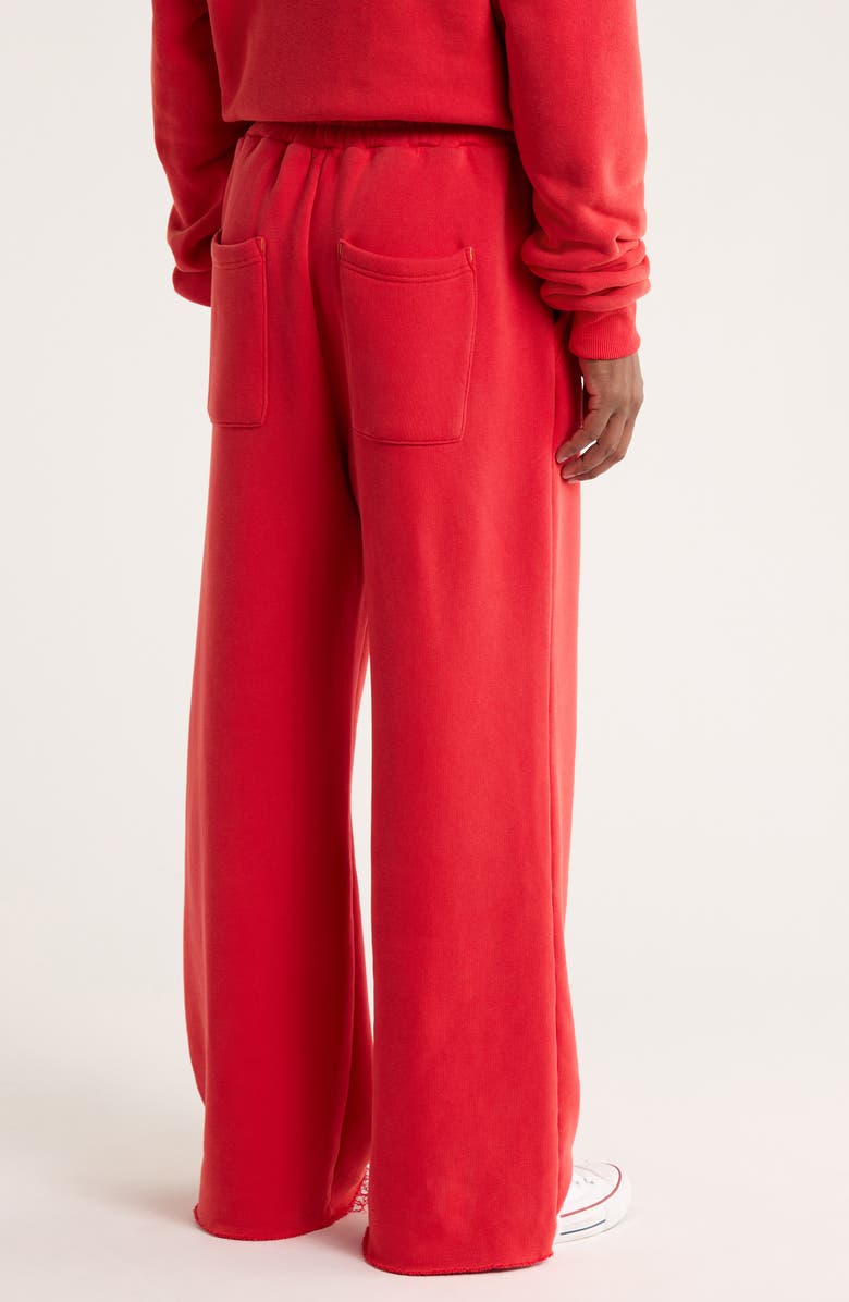 DIET STARTS MONDAY Chainstitch Cotton Sweatpants, Alternate, color, Red