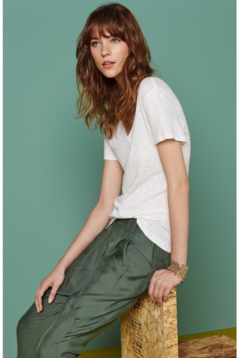 'The Classic V' Cotton Tee, Alternate, color, WHITE
