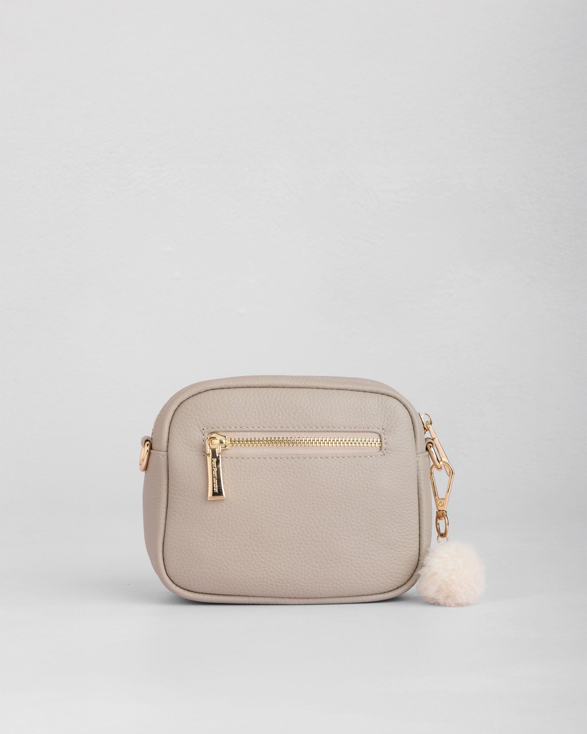 Pom Pom London Original Mini Cross Body Bag, Alternate, color, Stone