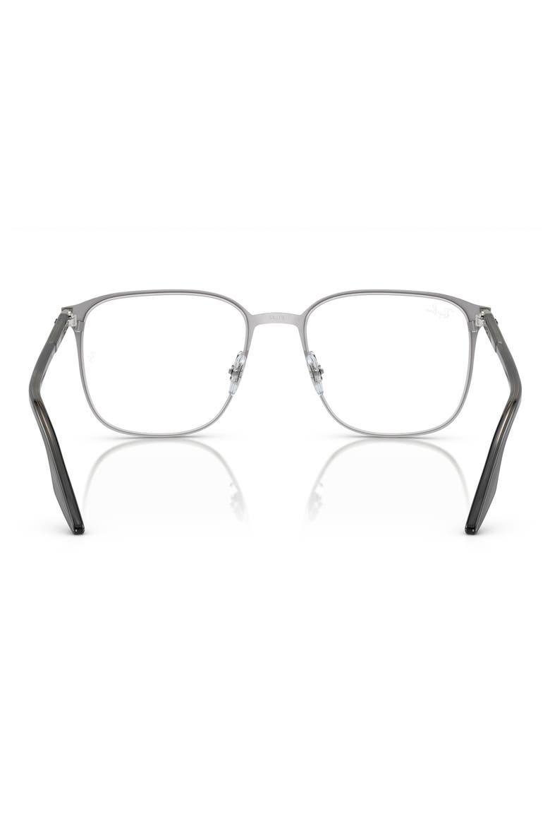 RX6512 52mm Square Optical Glasses, Alternate, color, SILVER