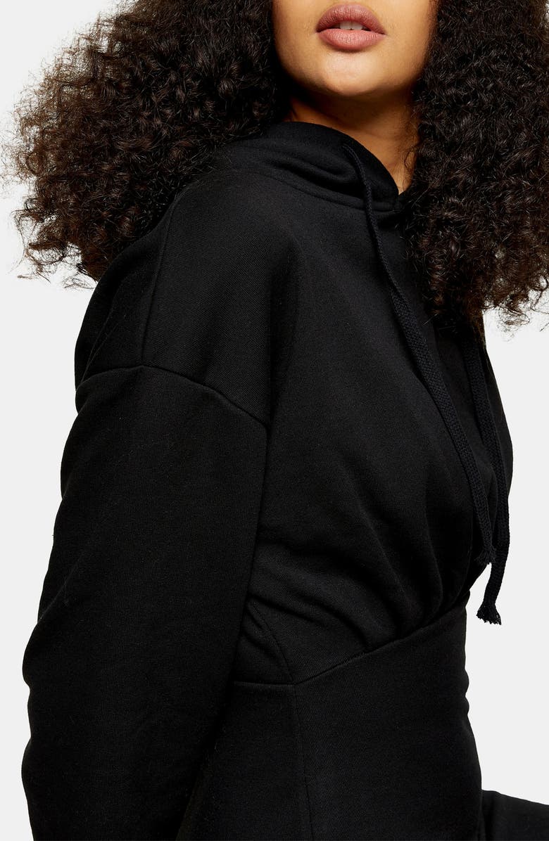 Topshop Hooded Minidress, Alternate, color,