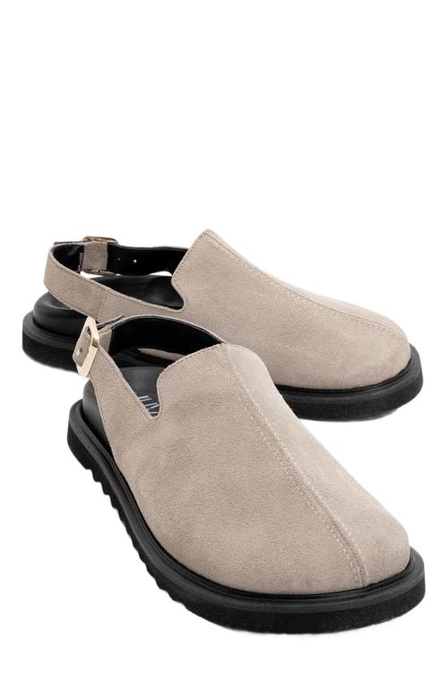 Forever & Always Shoes Laby Leather Clogs In Beige Suede Leather