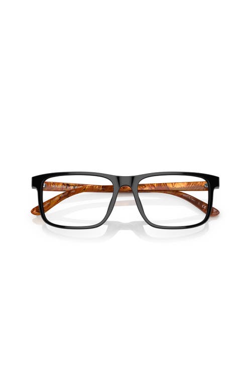 Ralph Lauren 54mm Rectangle Optical Glasses In Black