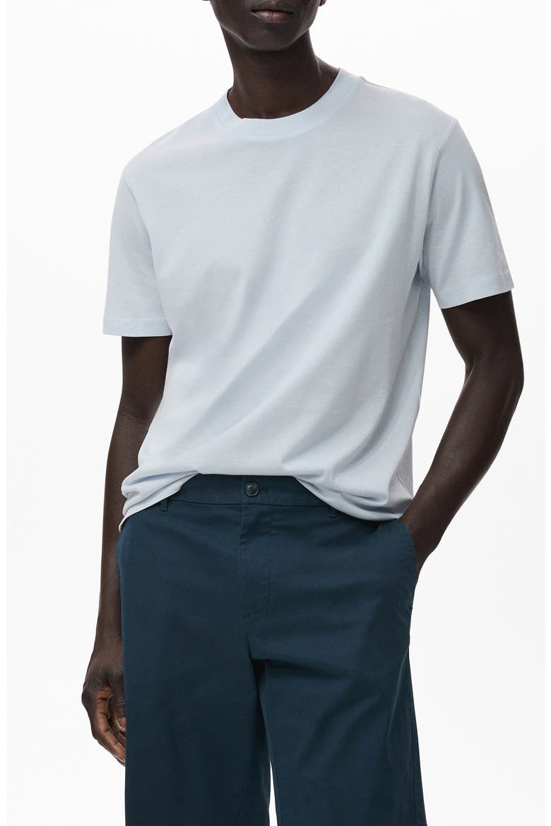 Slim Fit Cotton T-Shirt, Main, color, AQUA