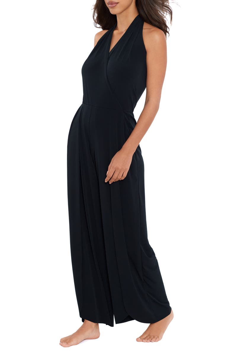 Magicsuit<sup>®</sup> Halter Cover-Up Jumpsuit, Alternate, color, Black