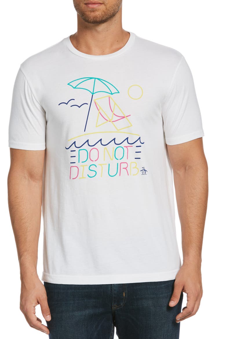 Do Not Disturb Graphic Tee, Main, color, BRIGHT WHITE