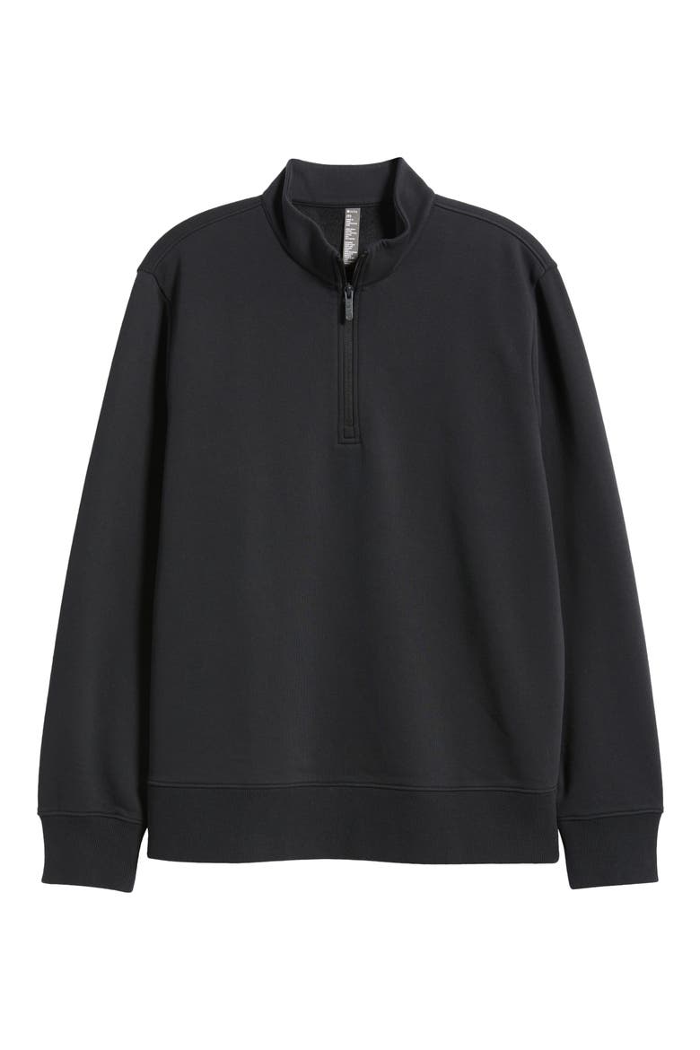 Vital Fleece Quarter Zip Pullover, Alternate, color, BLACK CAVIAR