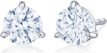 Round Diamond Stud Earrings