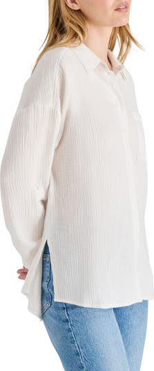 Gauze Button-Up Shirt