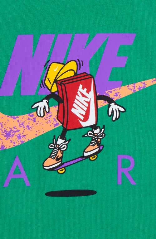 Nike Kids' Boxy Air Long Sleeve Graphic T-shirt In Green