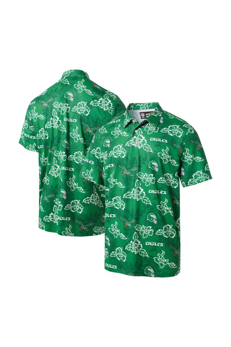 Men's Reyn Spooner Kelly Green Philadelphia Eagles Throwback Pua Performance Polo, Main, color, Kelly Green