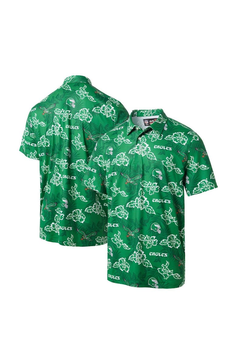 Reyn Spooner Men's Reyn Spooner Kelly Green Philadelphia Eagles Throwback Pua Performance Polo, Main, color, Kelly Green