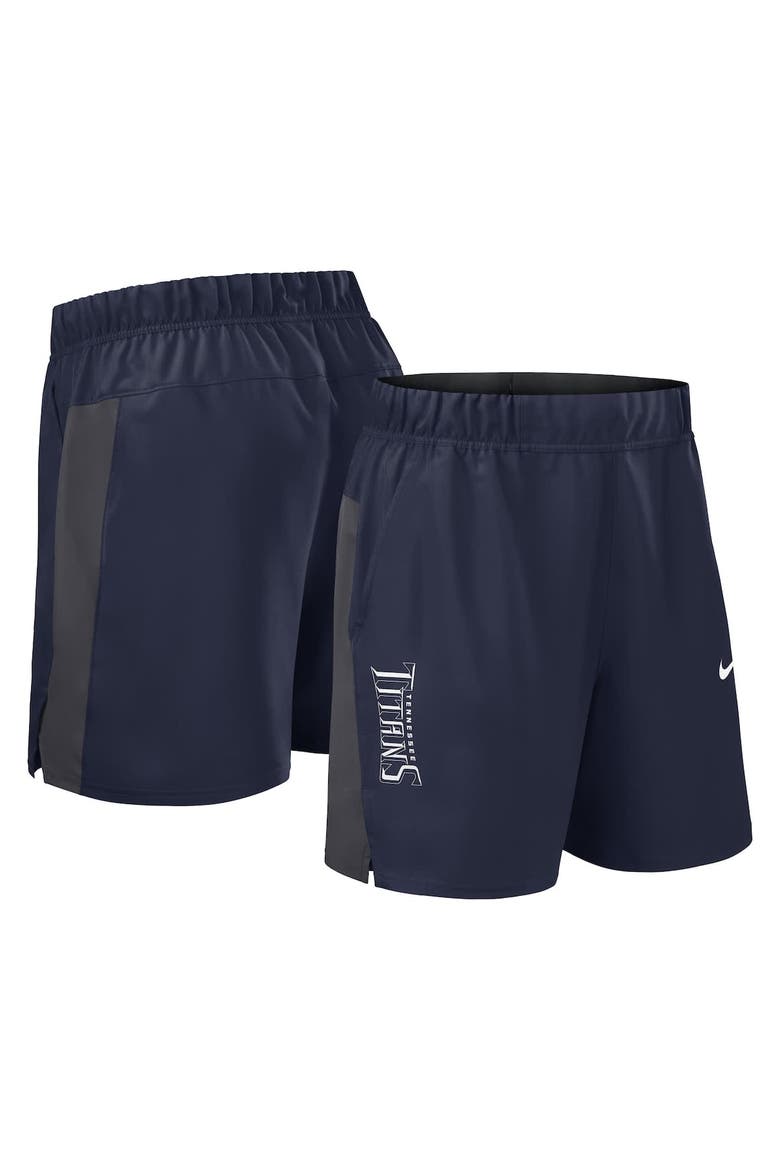 Men's Nike Navy Tennessee Titans Woven Victory Performance Shorts, Main, color, Navy